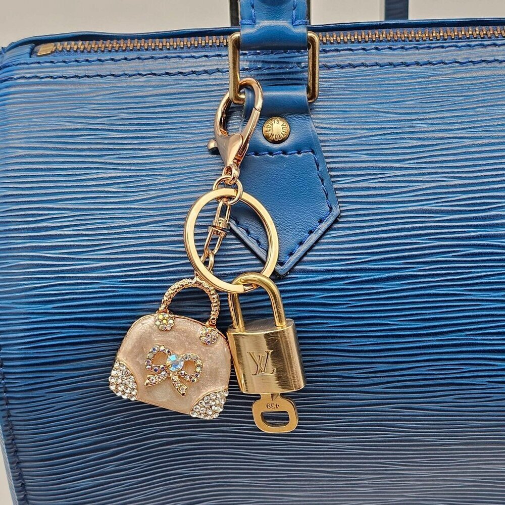 Authentic Louis Vuitton Gold Padlock 🔑 Unbranded Keychain Bag Charm LV